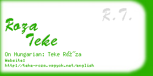 roza teke business card